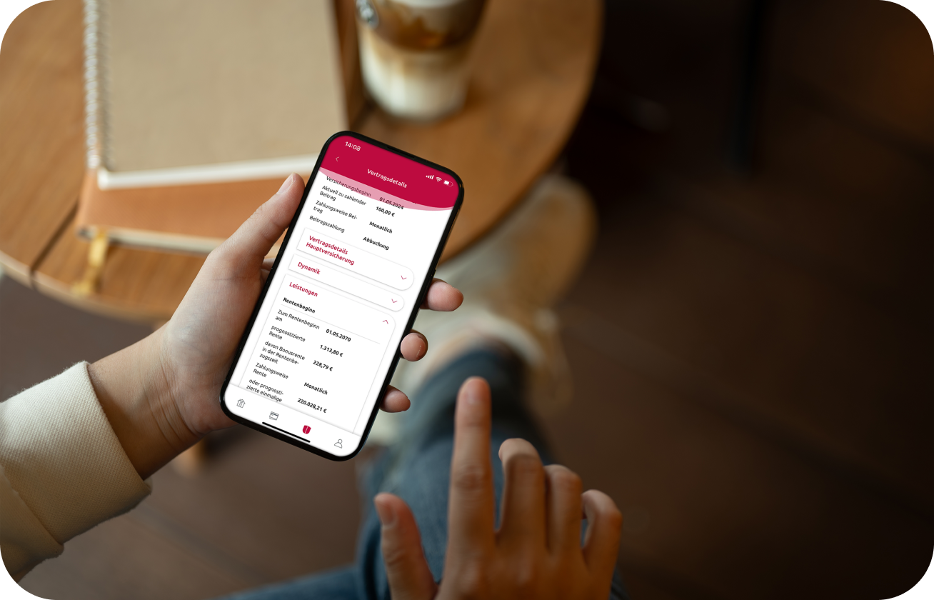 Mit unserer App hast du mit nur einem Klick Zugang zu deinem Vertrag.